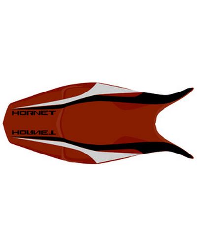 Housse Selle BAGSTER Honda CB 600 Hornet rouge fonce-noir-gris