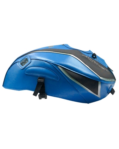 Protège Reservoir Moto Sur Mesure BAGSTER Honda CB 600 Hornet (serie S) 2008-10 bleu-deco noir-gris clair