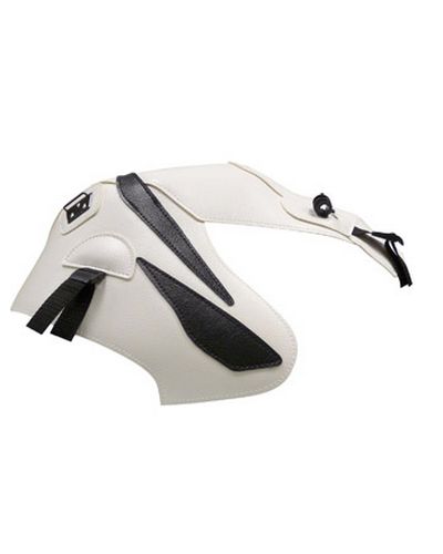 Protège Reservoir Moto Sur Mesure BAGSTER Honda CBF 125 2010-11 blanc-pointes noires