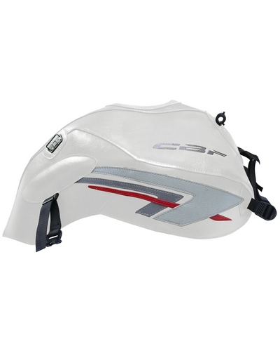 Protège Reservoir Moto Sur Mesure BAGSTER Honda CBF 600 N 2010-11 blanc-deco gris acier