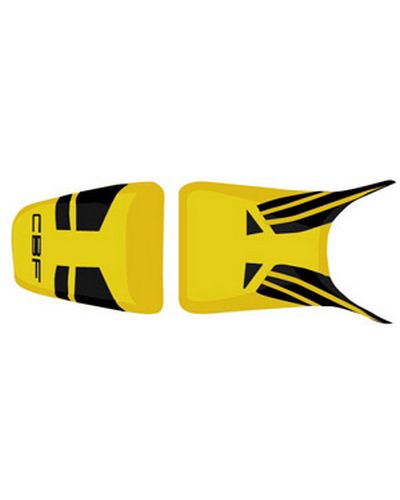 Housse Selle BAGSTER Honda CBF 600 N jaune or-noir-lettre noire