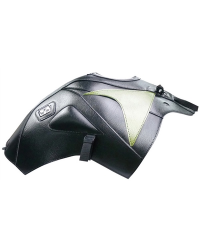 Protège Reservoir Moto Sur Mesure BAGSTER Honda CBF 600 S 2010-11 noir-pointe verte