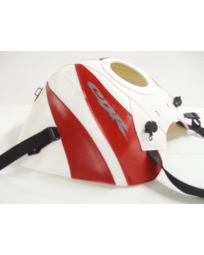 Protège Reservoir Moto Sur Mesure BAGSTER Honda CBR 125/250 2009 blanc-pointe rouge