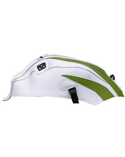 Protège Reservoir Moto Sur Mesure BAGSTER Honda CBR 600 RR 2008 blanc-pointe pomme