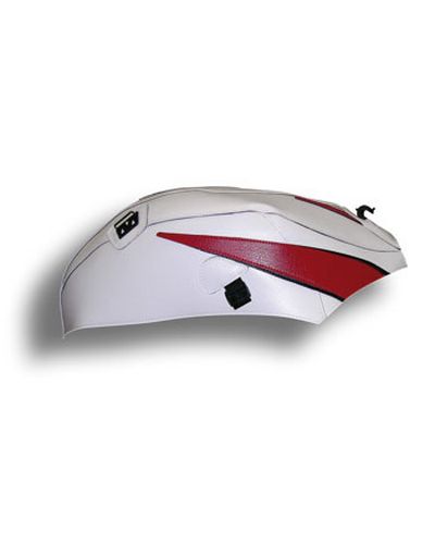 Protège Reservoir Moto Sur Mesure BAGSTER Honda CBR 600 RR 2009 blanc-pointe rouge