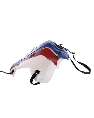 Protège Reservoir Moto Sur Mesure BAGSTER Honda CRF 1000 Africa Twin 2016 bleu-argent-rouge-blanc