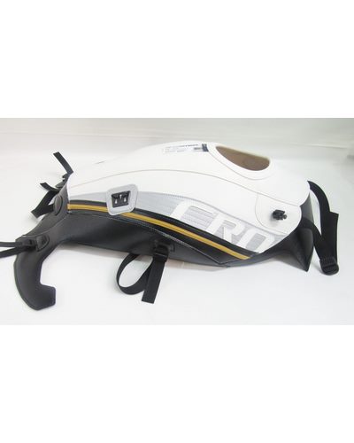 Protège Reservoir Moto Sur Mesure BAGSTER Honda Crosstourer 2012-15 blanc-déco argent-noir-l