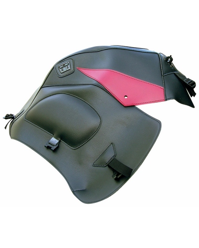 Protège Reservoir Moto Sur Mesure BAGSTER Honda XL1000 Varadero 2011 noir-pointes blc-rouge