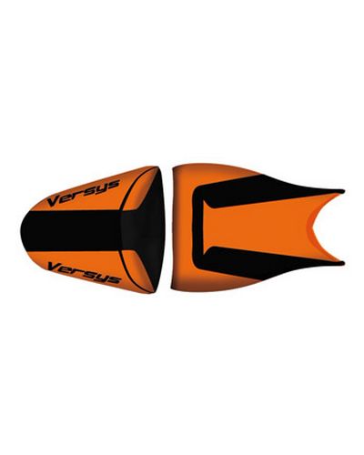 Housse Selle BAGSTER Kawasaki Versys noir-orange-lettre noire