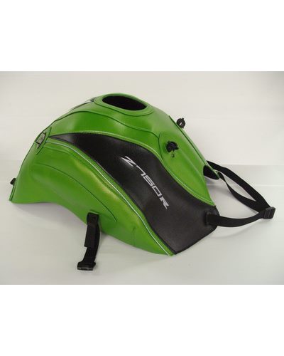 Protège Reservoir Moto Sur Mesure BAGSTER Kawasaki Z 750 R 2011-12 vert nacre-deco noir