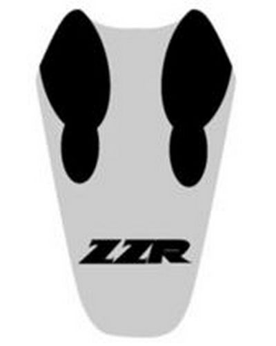 Housse Selle BAGSTER Kawasaki ZZR 1200 gris clair-noir-lettres noires