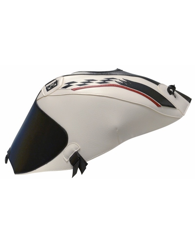 Protège Reservoir Moto Sur Mesure BAGSTER Suzuki Gladius 650 2012 noir-blanc-déco damier