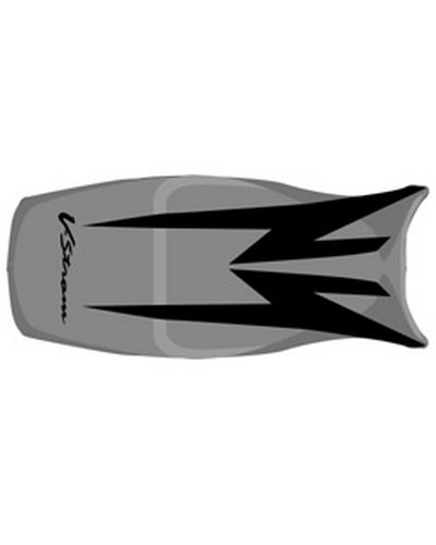 Housse Selle BAGSTER Suzuki V-Strom DL 1000 gris claire-noir-lettre noir