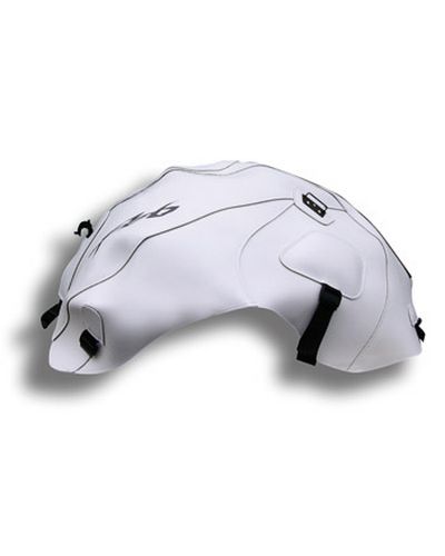 Protège Reservoir Moto Sur Mesure BAGSTER Yamaha FZ 6 N/S2 2008 blanc-bande rouge