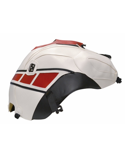 Protège Reservoir Moto Sur Mesure BAGSTER Yamaha FZ8 2012 blanc-deco rouge-noir