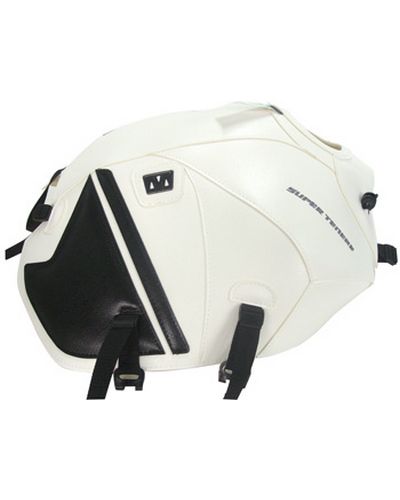 Protège Reservoir Moto Sur Mesure BAGSTER Yamaha XTZ 1200 Super Tenere 2013 blanc-déco noir