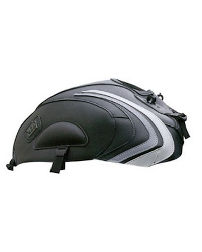 Protège Reservoir Moto Sur Mesure BAGSTER Yamaha YBR 125 2007-08 noir-déco gris clair et acier