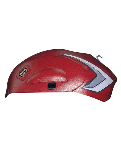 Protège Reservoir Moto Sur Mesure BAGSTER Yamaha YBR 125 2009 rouge-déco noir et acier