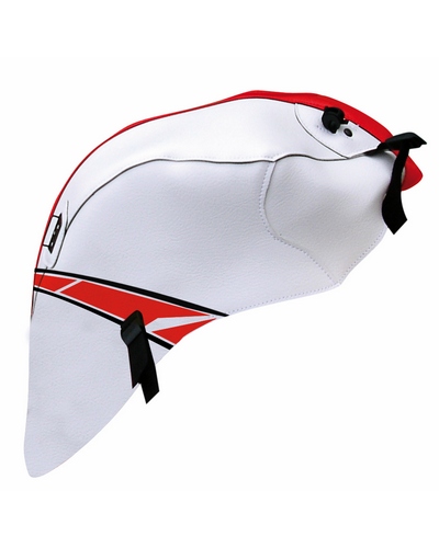 Protège Reservoir Moto Sur Mesure BAGSTER Yamaha YZF 125 R 2012 blanc-rouge-noir