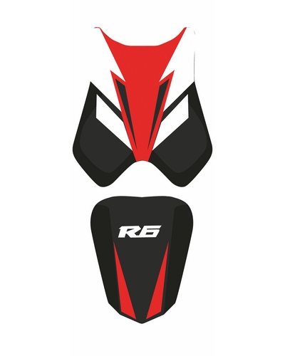 Housse Selle BAGSTER Yamaha YZF R6 noir-rouge-blanc