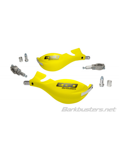 Protège Main Moto BARKBUSTERS Kit protège-mains BARKBUSTERS Ego Mini montage 2 points embout de guidon droit Ø22mm jaune