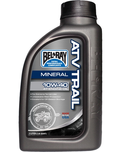 Huile 4 Temps Moto BEL-RAY ATV Trail Mineral 4T 10w40 1 litre