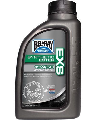 Huile 4 Temps Moto BEL-RAY EXS Full Synthetic 4T 15W50 1 litre