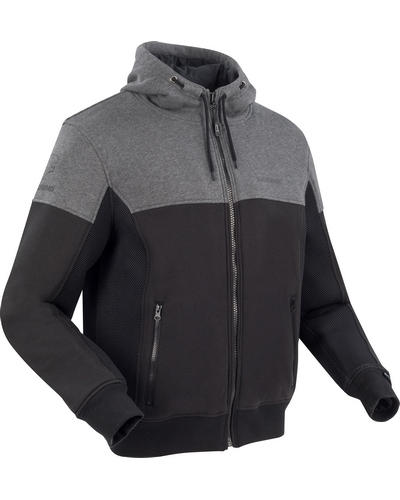 Blouson Moto Été BERING blouson Hoodiz Vented CE noir-gris