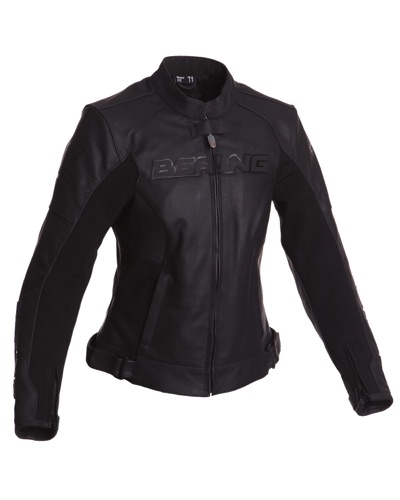 Blouson Cuir Moto BERING cuir Lady Sawyer noir