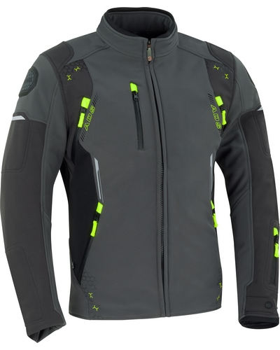 Blouson Textile Moto BERING Diskor gris-fluo