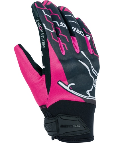 Gants Moto Été BERING été Walshe lady noir-rose