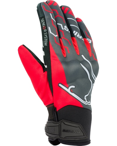 Gants Moto Été BERING été Walshe noir-rouge