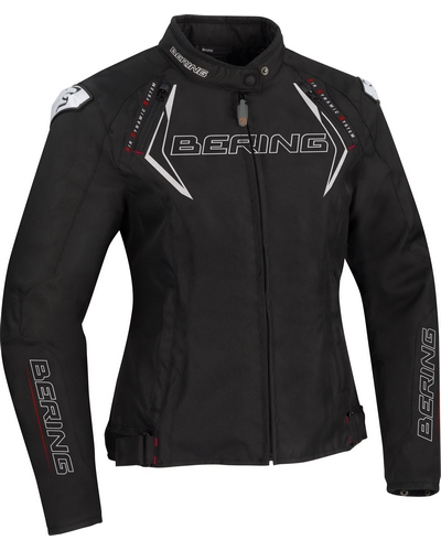 Blouson Textile Moto BERING Eve-R lady noir-blanc