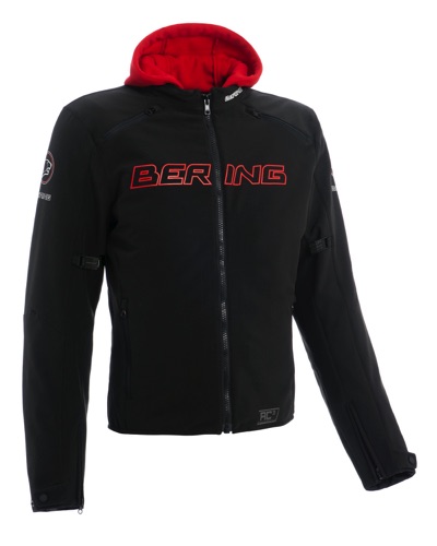 Blouson Textile Moto BERING Jaap noir-rouge Blouson Textile Moto BERING Jaap noir-rouge