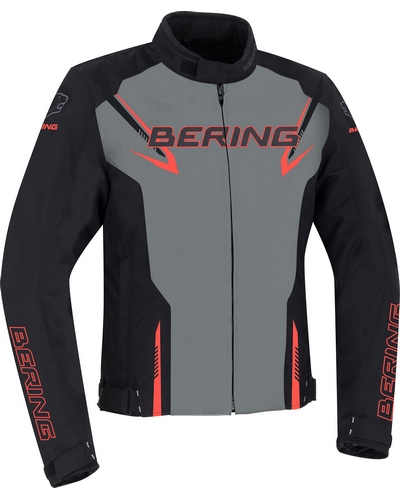 Blouson Textile Moto BERING Maceo noir-gris-rouge