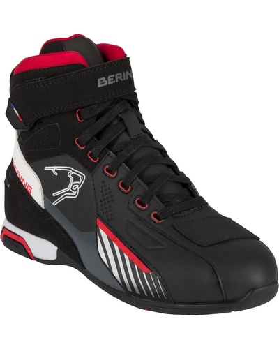 Baskets Moto BERING Tiger noir-rouge