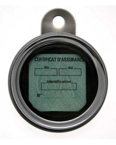 BIHR Porte vignette d'assurance BIHR Ø88mm acier chromé 