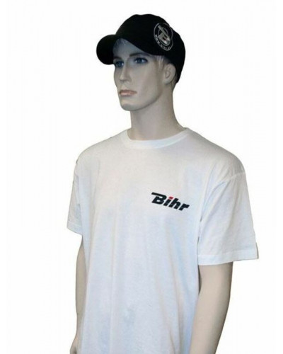 Tente Circuit Moto BIHR T-shirt BIHR Blanc 150g coton - taille S
