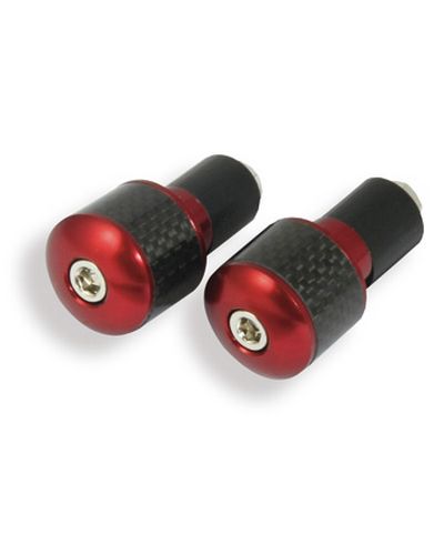 Embouts Guidon Moto BIKE-IT ORIGINAL CARBONE ROUGE