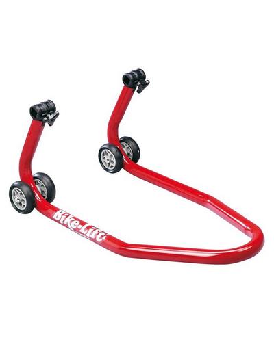 Béquille Arrière et Lève Moto BIKE LIFT Bequille avant BIKE LIFT universelle rouge avec supports coniques