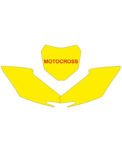 Plaque Course Moto BLACKBIRD Fonds de plaque BLACKBIRD blanc Honda CRF250R/450R