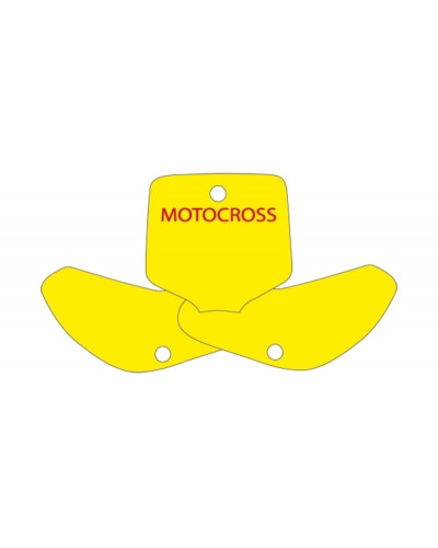 Plaque Course Moto BLACKBIRD Fonds de plaque BLACKBIRD jaune KTM EXC