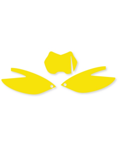 Plaque Course Moto BLACKBIRD Fonds de plaques BLACKBIRD jaune fluo TM