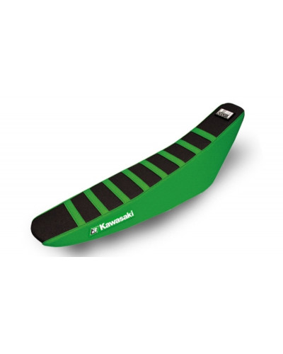 Housse Selle BLACKBIRD Housse de selle BLACKBIRD Zebra noir/vert Kawasaki KX-F250/450