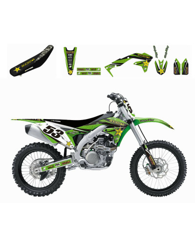 KIT STICKERS BLACKBIRD Kit complet BLACKBIRD Rockstar Energy Kawasaki KX250F