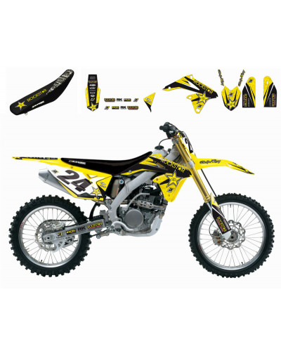 KIT STICKERS BLACKBIRD Kit complet BLACKBIRD Rockstar Energy Suzuki RM-Z250