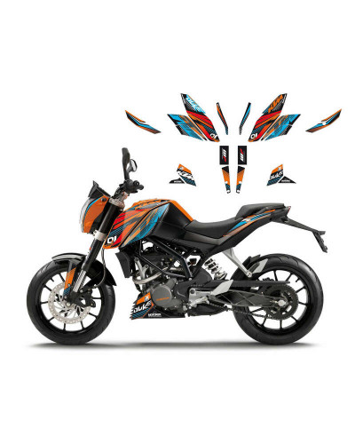 KIT STICKERS BLACKBIRD Kit déco BLACKBIRD Onerace KTM 125/200/390 Duke