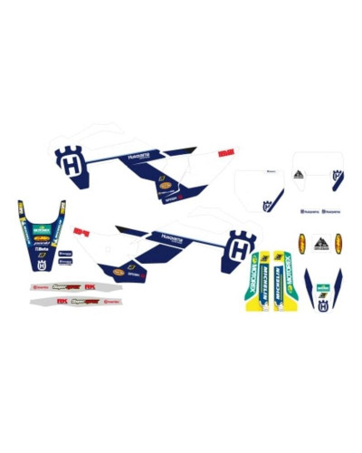 KIT STICKERS BLACKBIRD Kit déco BLACKBIRD Replica Factory Team pour Husqvarna