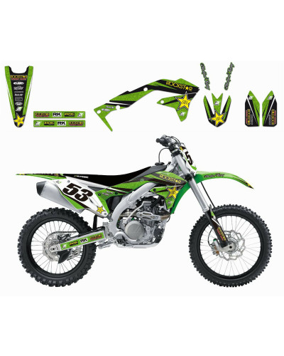 KIT STICKERS BLACKBIRD Kit déco BLACKBIRD Rockstar Energy Kawasaki KX250F