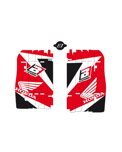 KIT STICKERS BLACKBIRD Kit déco de cache radiateur BLACKBIRD Dream Graphic 3 rouge Honda CRF250R